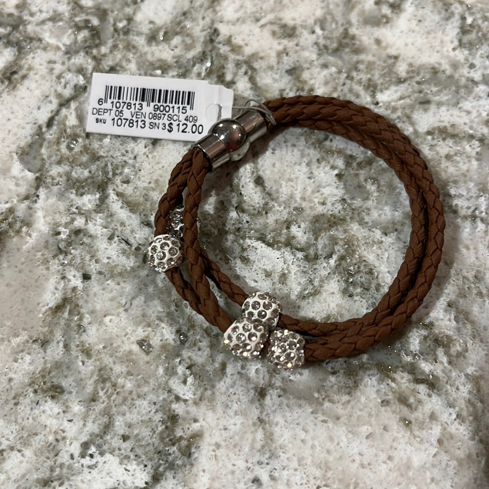 Dress Barn Brown Rope Magnetic Bracelet NWT